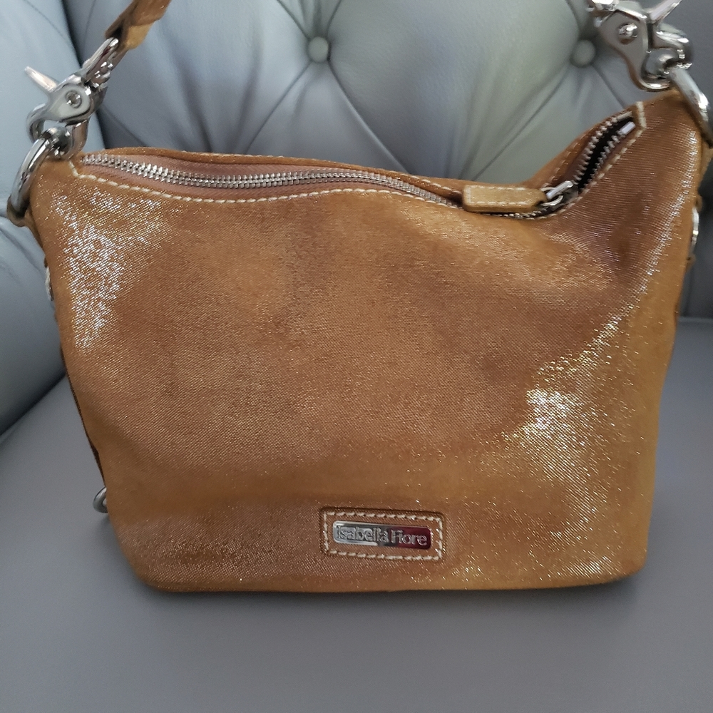 ISABELLA FIORE Gold metallic hobo bag
